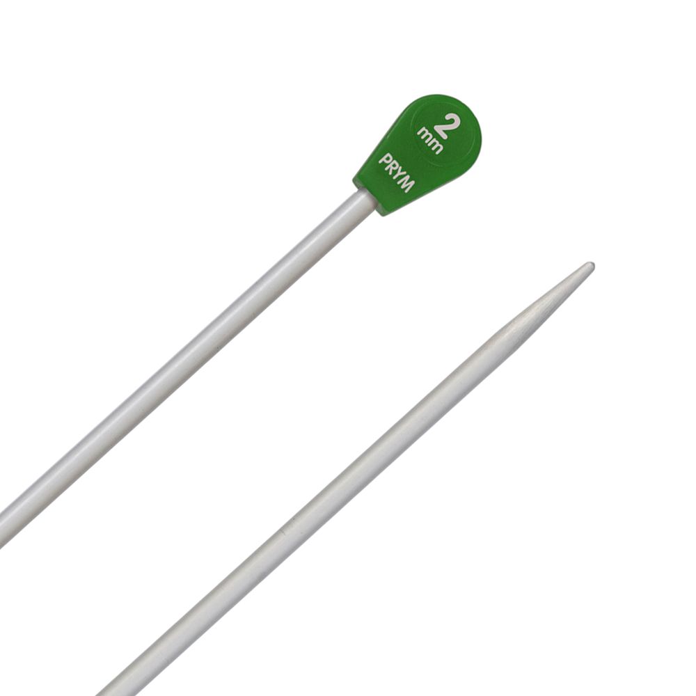 Спицы прямые ⌀2.0 мм, 35 см, 2 шт, с наконечниками, Prym 191461
