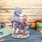 Набор для вышивания нитками МП Студия, на пластиковой канве Папа Карло 17х10см