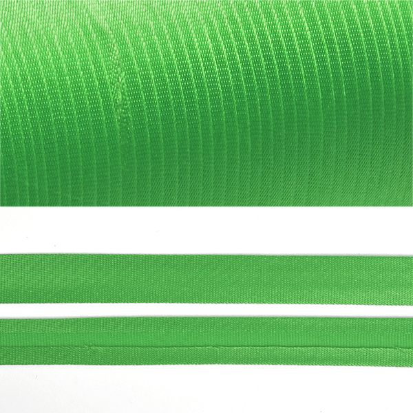 Косая бейка атласная 15 мм / 132±1 метра, BS, 597636, цв.F238 зеленый