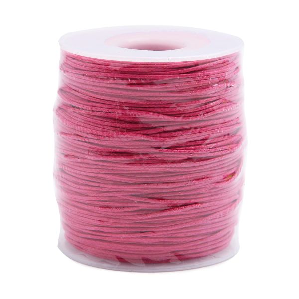 Шнур вощеный ⌀1.0 мм / 100м цветной на катушке 0371-9002 (144 темно-розовый)
