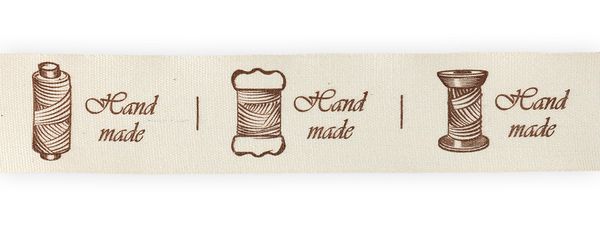 Лента хлопок с рисунком 25.0 мм / 5 шт по 3 метра, S4_001/098 Hand made, CLP-251 Gamma
