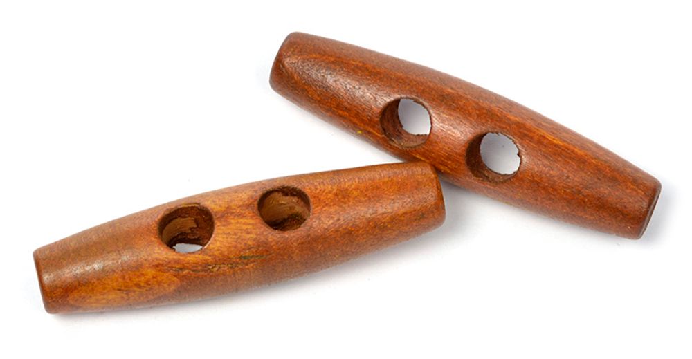Пуговицы деревянные 2 прокола, 95L-60 мм, TYY BT.WD.030, цв.001 коричневый, 20 шт