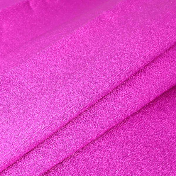 Крепированная бумага металлик для упаковки подарков и цветов 50х200 см, Astra&Craft (EM-05 фуксия)