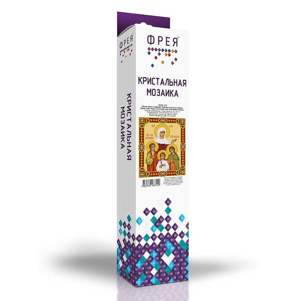Алмазная (кристальная) мозаика Фрея, Икона Вера, Надежда, Любовь и мать их София, 22х27 см