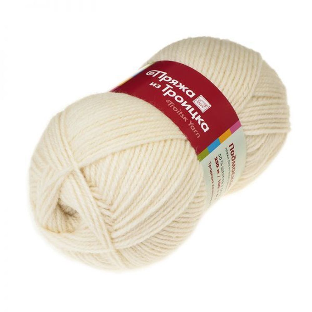 Пряжа Троицкая Подмосковная / уп.10 мот. по 100 г, 250 м, 0166 суровый