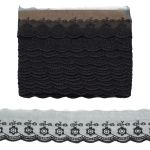 Кружево капроновое 53 мм / 6.8 м (±4 см) 0574-2013, черный