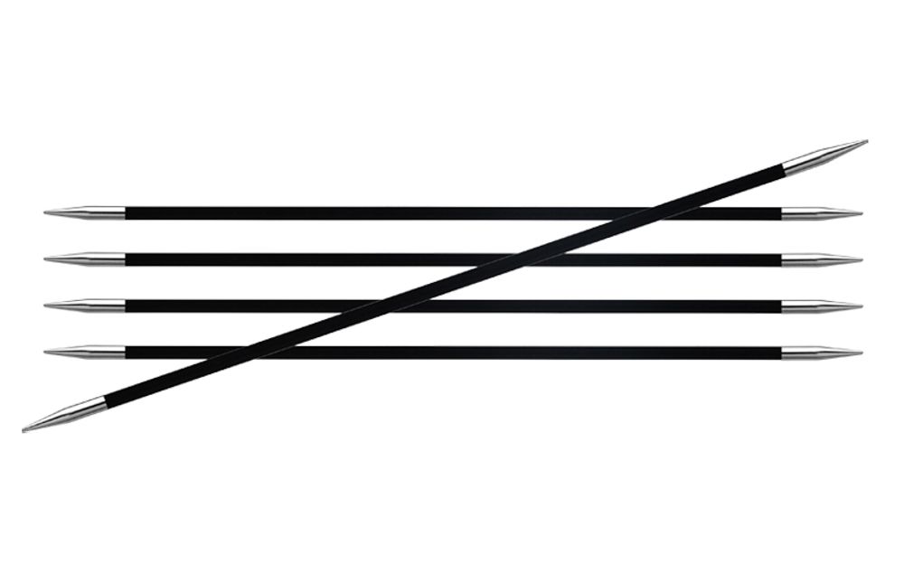 Спицы чулочные Knit Pro Karbonz 1 мм / 20см карбон, черный, 5 шт, 41120