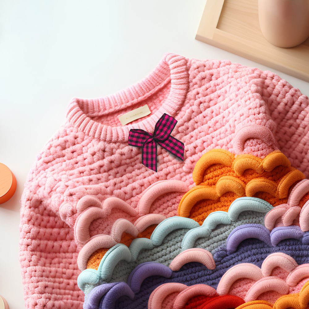 Набор текстильных бантиков, 100 шт, 104 черно-розовый, Annet BDR