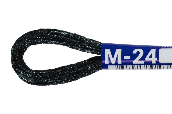 Мулине Gamma металлик, цв.М-24 т.т.зеленый, 12 мотков по 8 метров