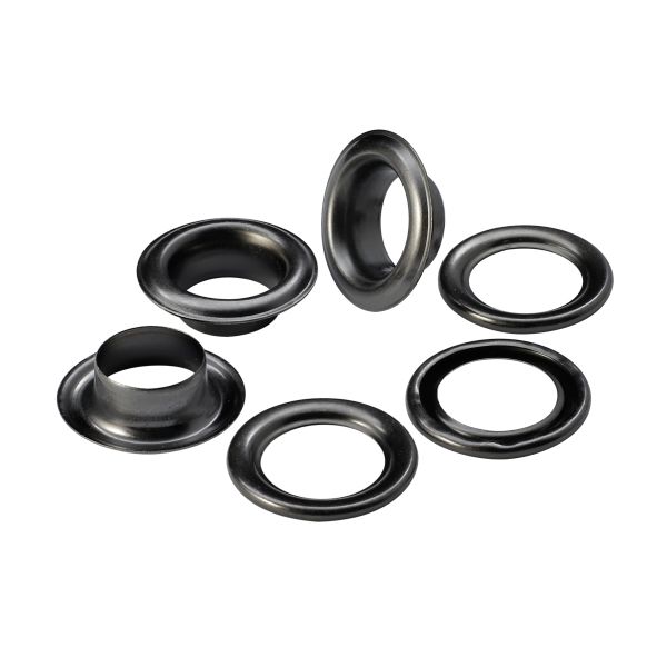 Люверсы металл ⌀11.0 мм (внутр.), чер.никель, 50 шт, BIG