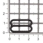 Рамки-регуляторы для бюстгальтера пластик 20.0 мм, черный, 100 шт, 512352-3