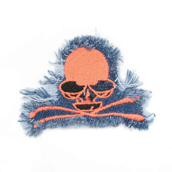 Термоаппликация Оранжевый череп, 6*3.7см, Hobby&Pro