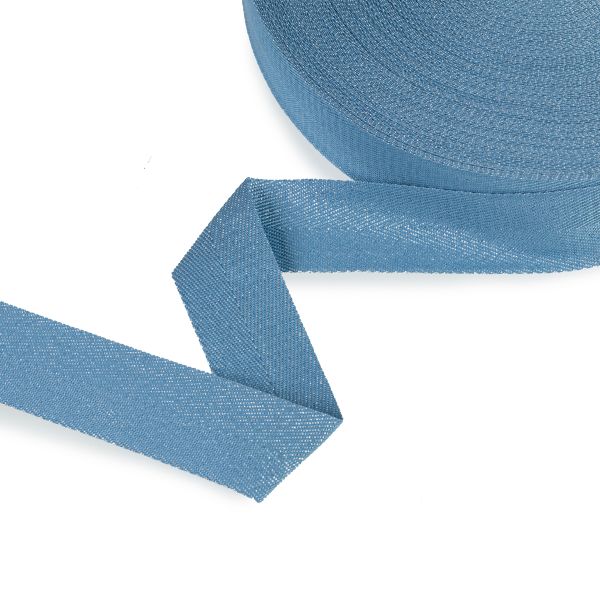 Тесьма (лента) киперная п/э с люрексом 30 мм / 50 метров, т.синий-серебристый/dark blue-silver, Gamma TPTL-30