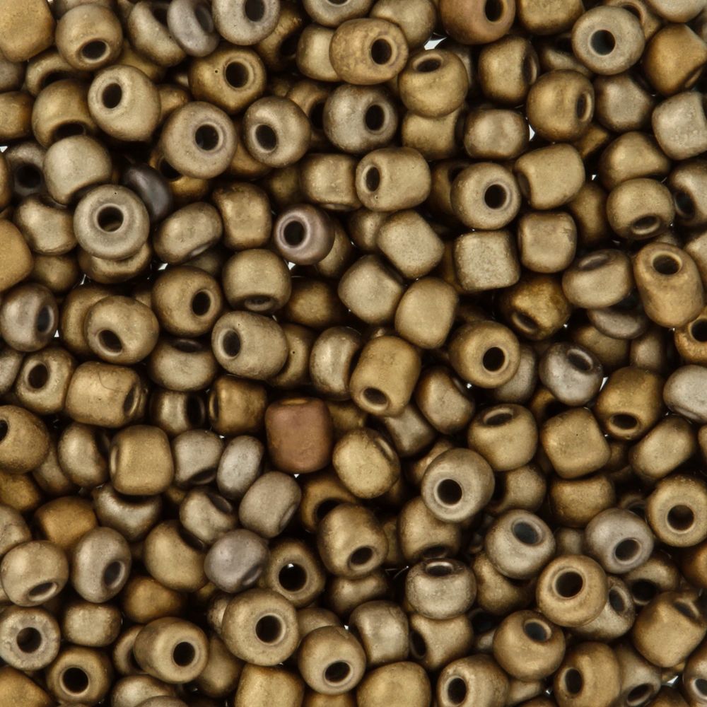 Бисер Zlatka 11/0 (2.1 мм), 100 г (10х10 г), №0570 мат.бронза, GR