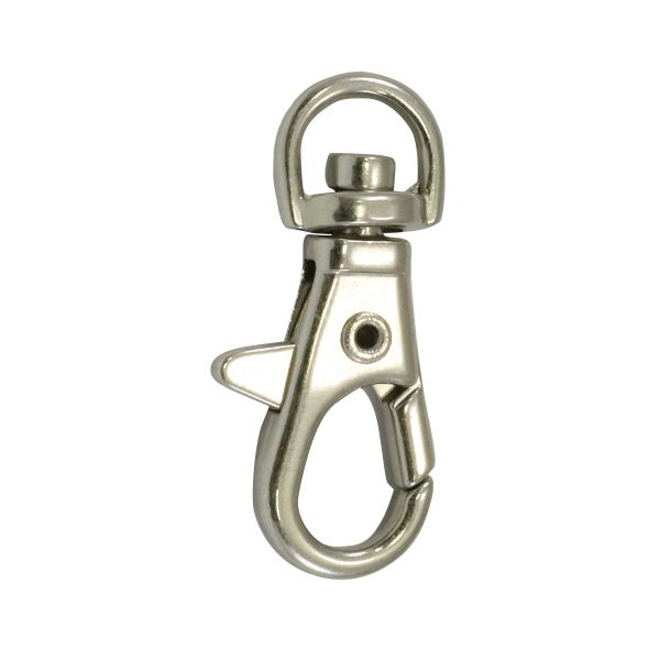 Карабин металл 09 мм (38х13 мм), никель, 10 шт