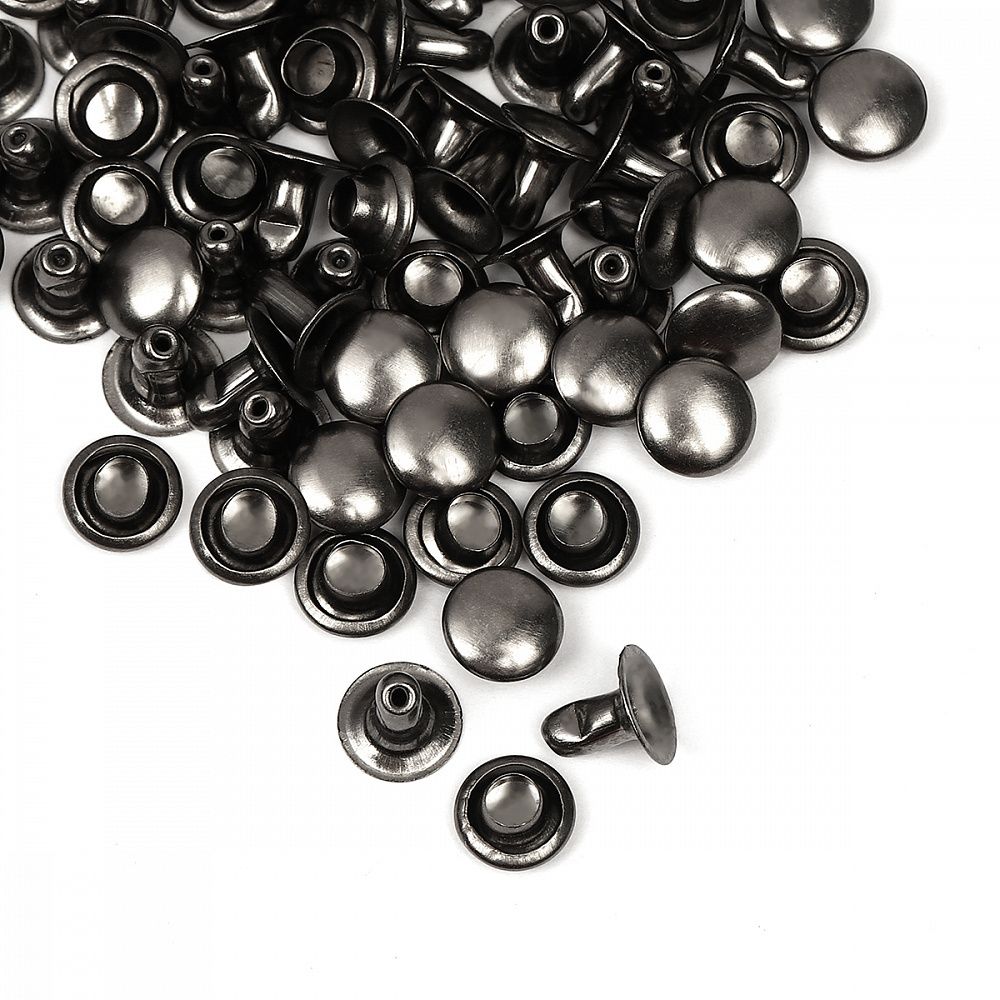 Хольнитены односторонние сталь 7х7 мм, №33, TBY.5107 цв. черный никель уп. 1000 шт, TBY