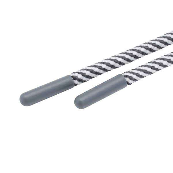 Шнурок круглый двухцветный ⌀5.0 мм / 135см, 1 шт, 09 серый/белый, 3AR2803