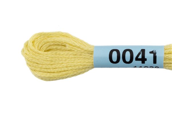 Мулине Gamma 100% хлопок, цв.0041 св.лимонный, 24 мотка по 8 метров