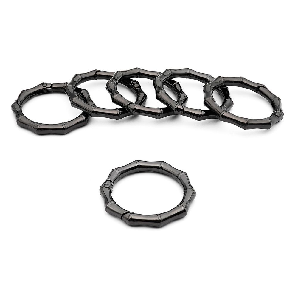 Карабин металл кольцо ⌀32 мм, декоративный, черный никель, MB_2231, 6 шт