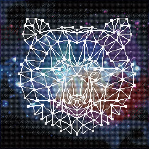 Алмазная (кристальная) мозаика Фрея, Медведь. Абстракция, 50х50 см