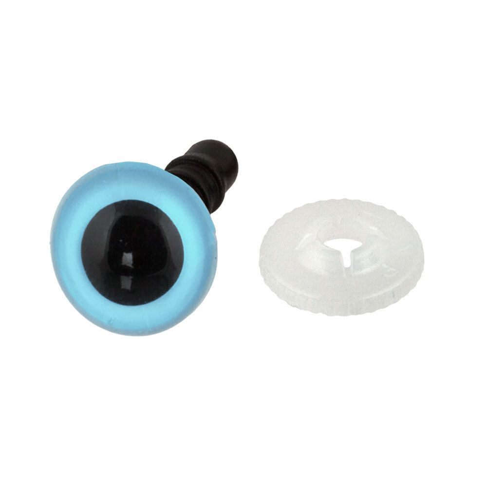 Глаза для кукол и игрушек кристальные ⌀12 мм, 24 шт, светло-голубой, HobbyBe CRE- 12