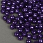 Бусины пластик (перламутр) ⌀8 мм, цв.133 фиолетовый, уп.500г (2130 шт), Magic4Hobby