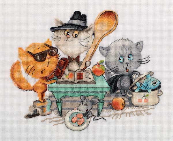 Набор для вышивания Klart 8-463, В поисках вкуснятины, 24х20 см