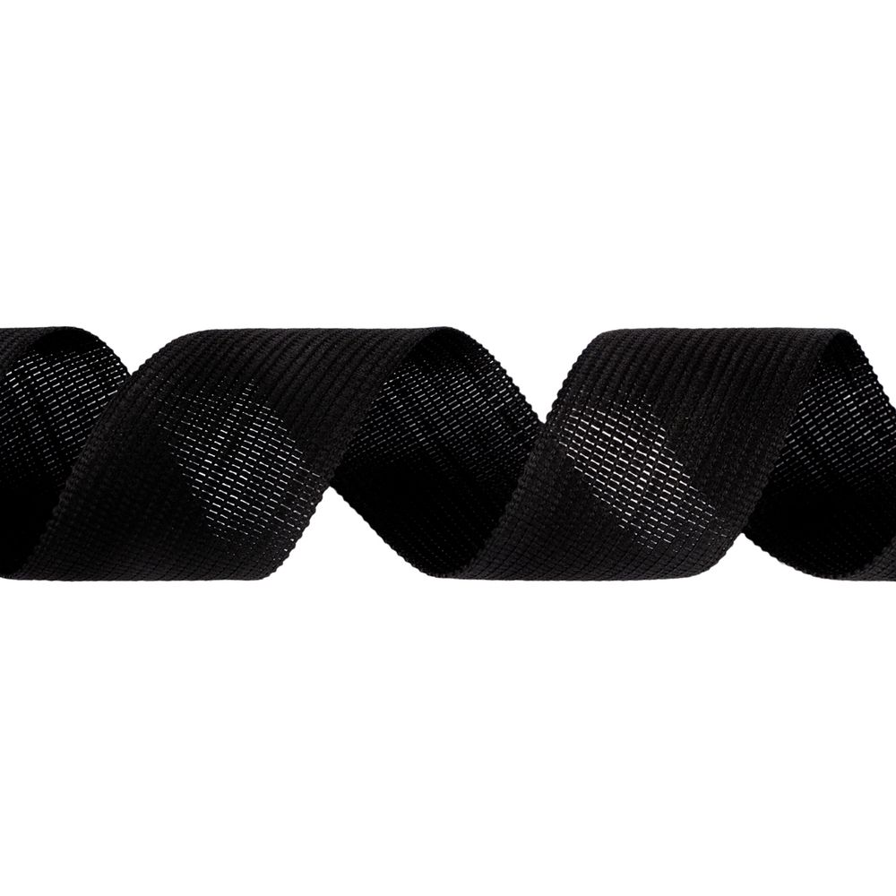 Тесьма (лента) окантовочная 32 мм / 100 метров, черный, Gamma 032 О черный