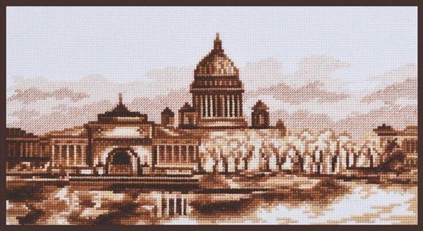 Набор для вышивания нитками Палитра, Невская идиллия 26х14 см