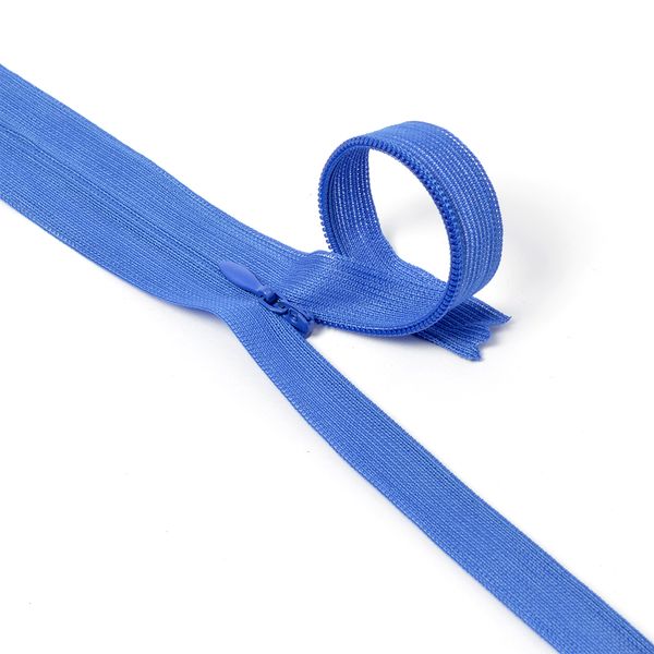 Молния потайная (скрытая) Т3 (3 мм) 1 зам., н/раз., 20 см, цв.F340 васильковый уп.50 шт