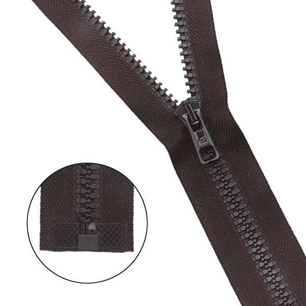 Молния трактор Arta Т6 (6 мм) 1 зам., разъем., 45 см, цв. 068 т.коричневый, уп.5 шт