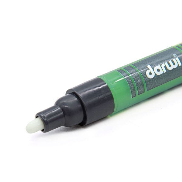 Маркер акриловый Darwi Opak, 3мм, укрывистый, 626 т.зеленый