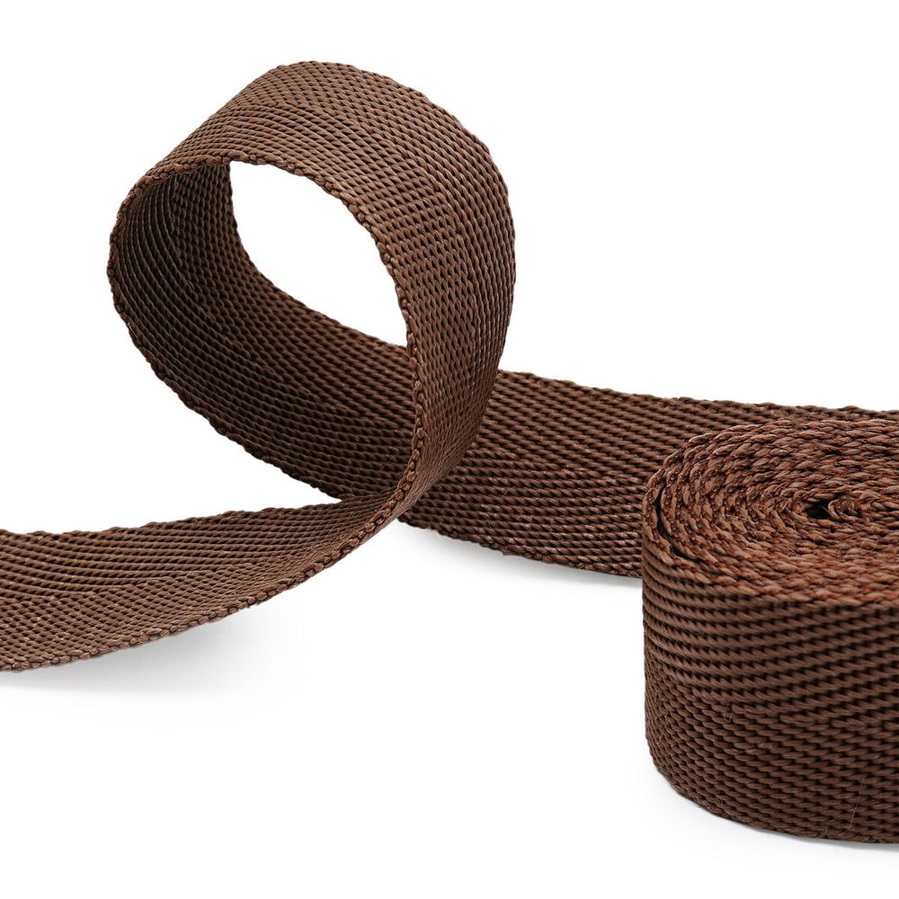 Стропа (ременная лента) 25 мм / 5х2.5 метра, толщ. 1.0 мм, [15.1 г/пог.м], 100% п/п, 21 коричневый