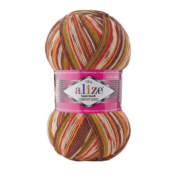 Пряжа Alize (Ализе) Superwash Comfort Socks / уп.5 мот. по 100 г, 420м, 7709 А