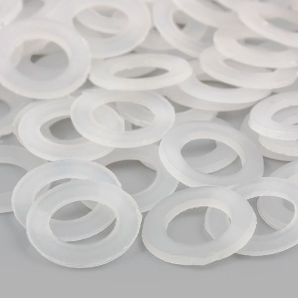 Кольцо уплотнительное под блочку ⌀6.7 мм (внешн. 11.4 мм), h6.42 мм (№4), пластик, ≈100 шт