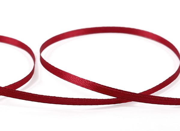 Лента атласная 2-сторонняя 3.0 мм / 91.4±2 метра, 033 вишневый, Gamma AL-3P