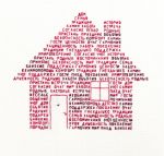 Набор для вышивания нитками Panna SO-7552, Дом из слов, 21.5х19 см