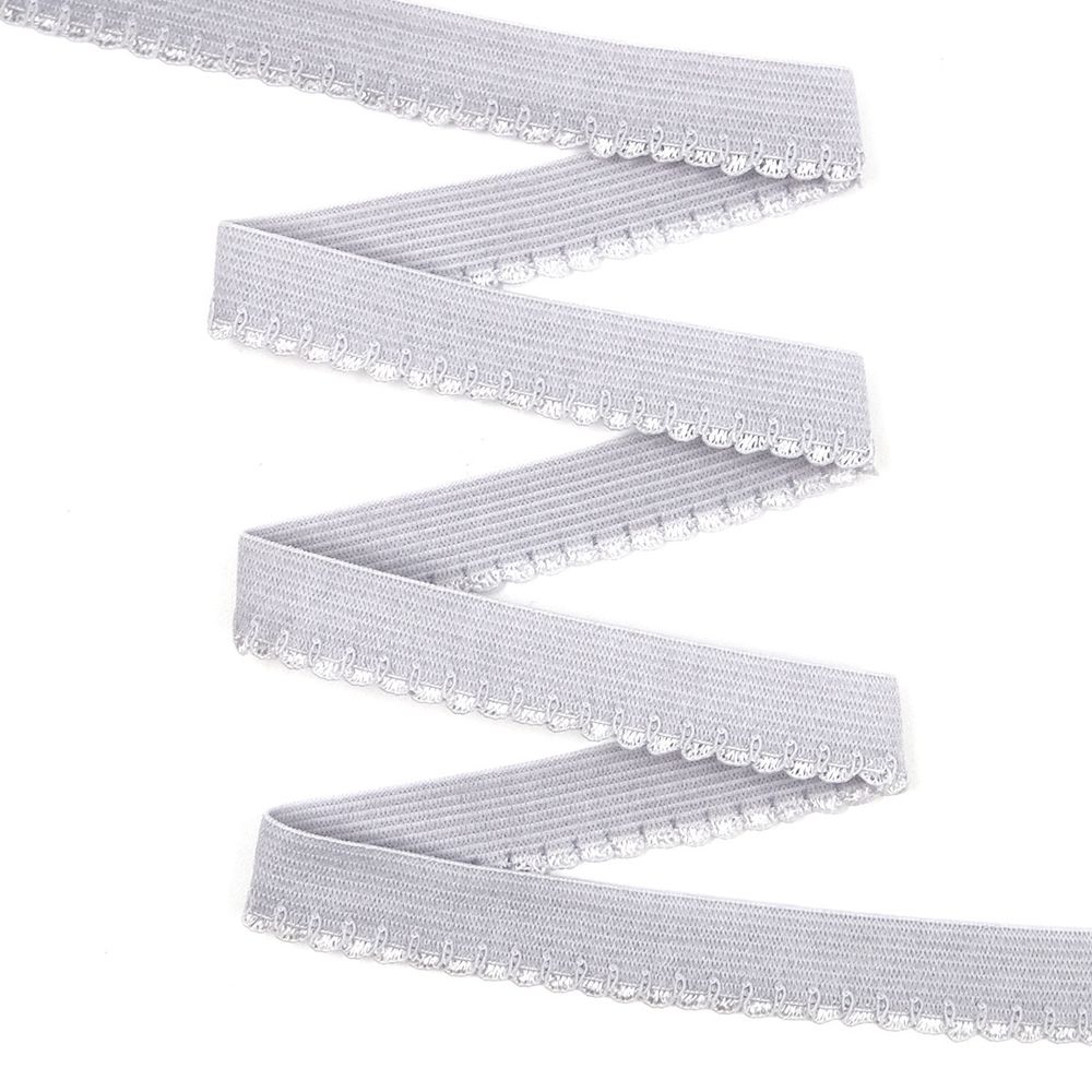 Резинка бельевая (ажурная) 15.0 мм / 50 метров, св.серый, 0315/59