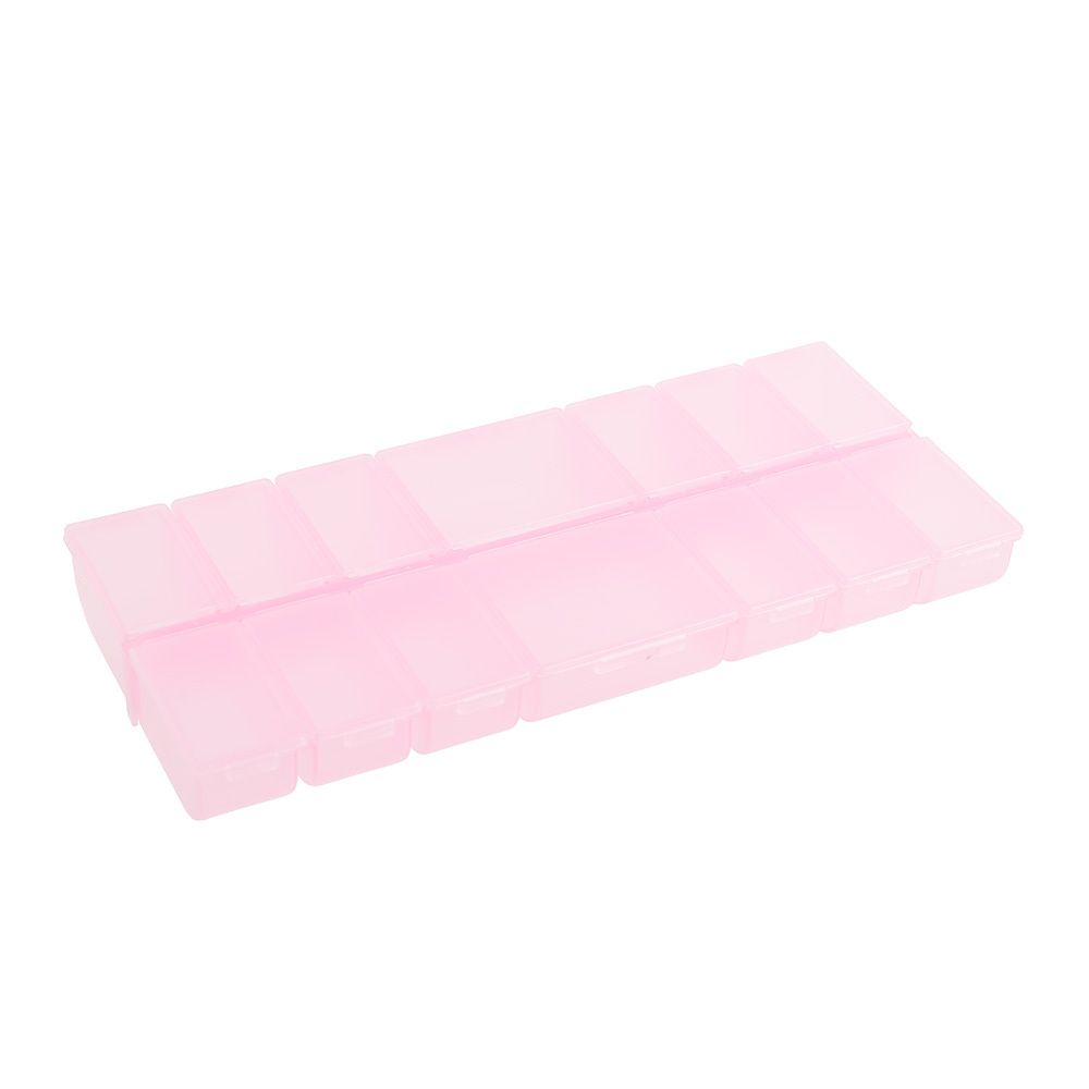 Органайзер для швейных принадлежностей 24.2x10.5x2.75 см, пластик, розовый/прозрачный, Gamma ОМ-043