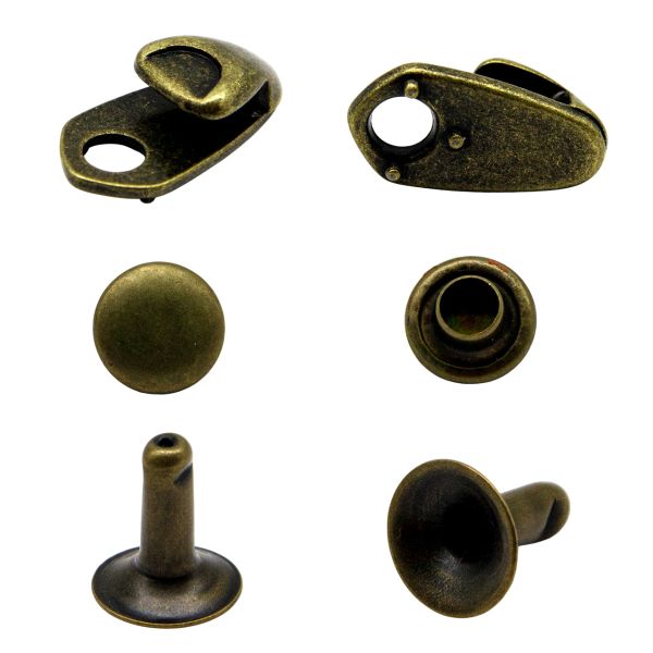 Крючки обувные 19 мм, латунь, 20 шт