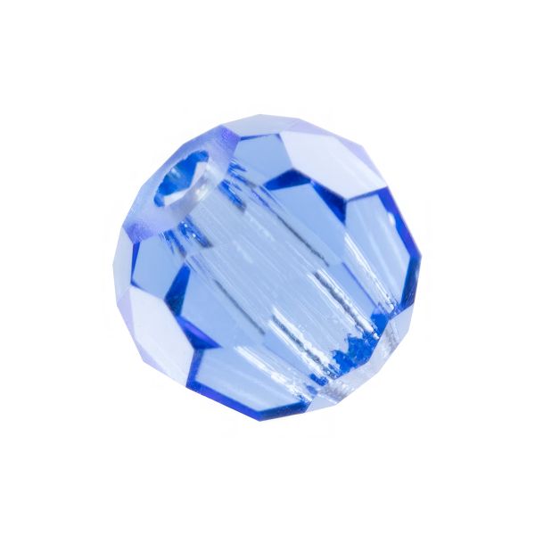 Бусины стекло ⌀3 мм, 24 шт, светло-синий/sapphire, Preciosa 451-19-602