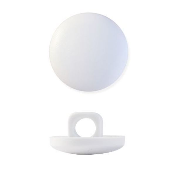 Пуговицы на ножке д-13мм цв. белый нейл, 100 шт