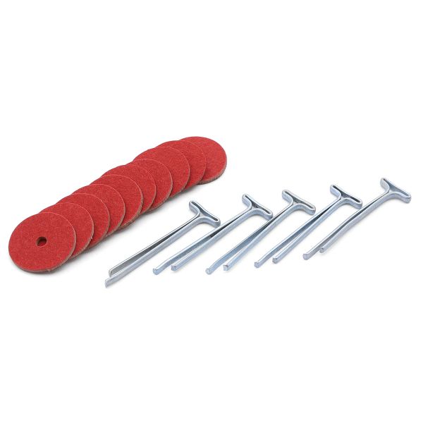 Набор креплений: диск из фибры 12мм (10 шт), Т-шплинт 1,6х20мм (5 шт)