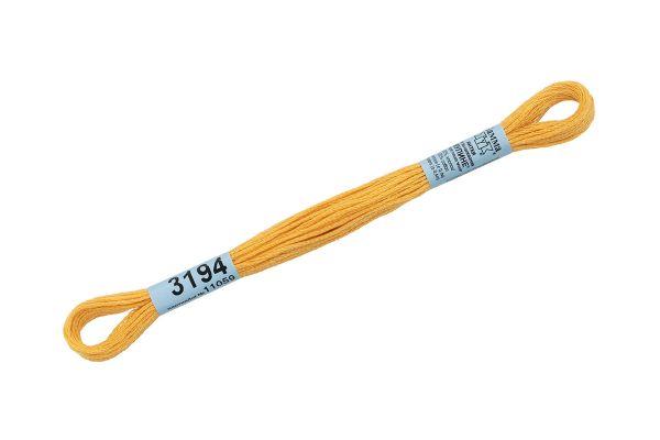 Мулине Gamma 100% хлопок, цв.3194 желтый, 24 мотка по 8 метров