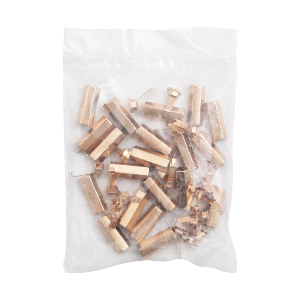 Наконечник для шнура металл шестигранный 20х7 мм, металл, золото, 6660-0100, 20 шт