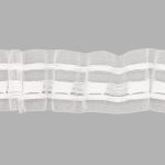 Лента (тесьма) шторная: сборка параллельная (1:2) 40 мм / 50 метров, равномерная