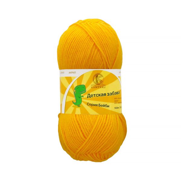 Пряжа Камтекс Детская забава / уп.10 мот. по 50 г, 140 м, цв.104 желтый