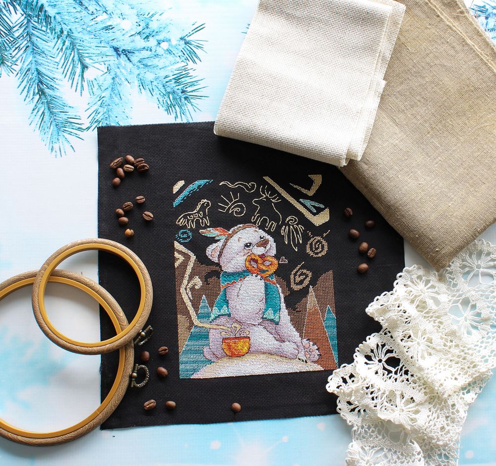 Набор для вышивания нитками МП Студия, Небесный калейдоскоп, 20х15 см