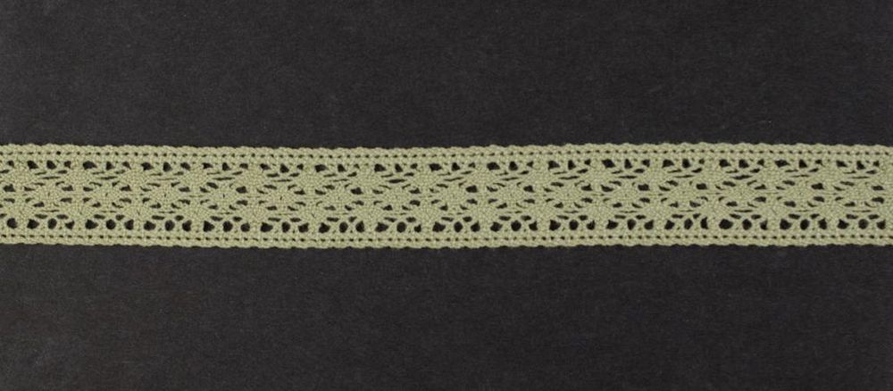 Кружево вязаное (тесьма) 26 мм, цв.оливковый, Alfa, 25 метров, AF-168-007 Кружево вязаное (тесьма) 26 мм, цв.оливковый, Alfa, 25 метров, AF-168-007