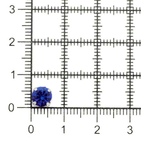 Хрустальные стразы в цапах/серебро, 6мм, 40 шт/упак, Astra&Craft (25 синий), 4AR169/176